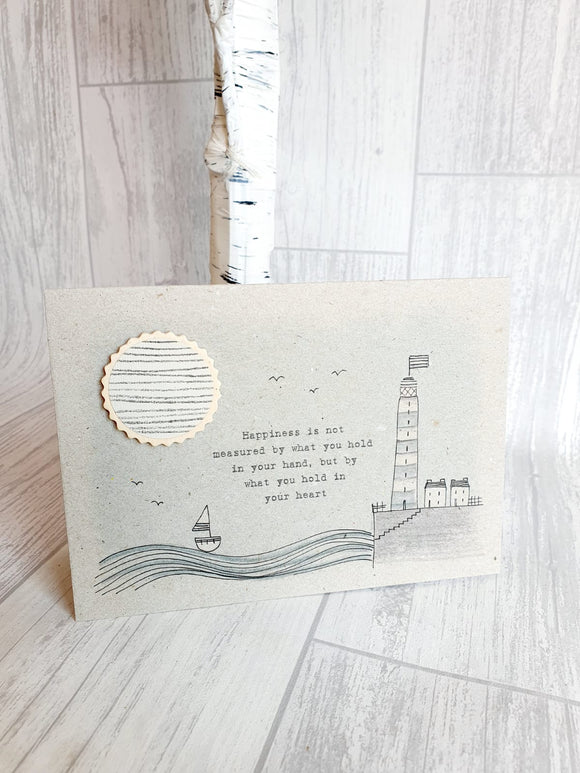 East of India - Stitchery Card - Happiness is Not Measured Card