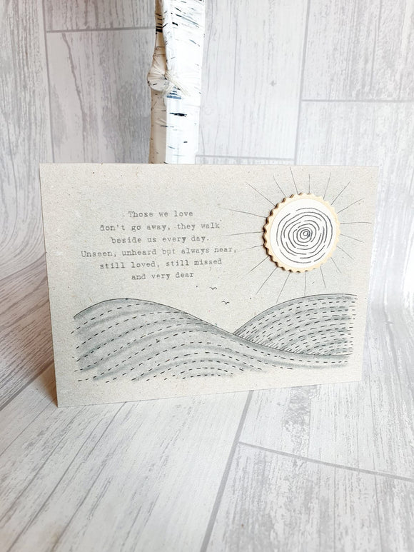 East of India - Stitchery Card - Those we Love Don’t Go Away Card