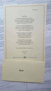 Groom Wax Sealed poem with keyring offer