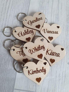 Heart keyrings