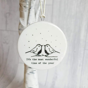 Double Sided Decorations- Robin it's the most wonderful time