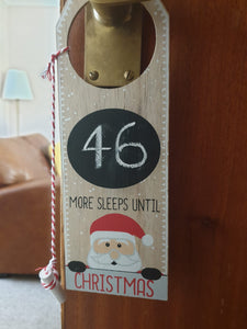 Door Hanger - countdown sleeps to Santa