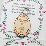 5 FOR £10 These Bunnies Hug you Pocket Hugs - 5.5cm 'we' version cards
