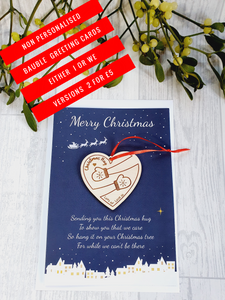 Non personalised bauble greeting cards 2 for £5